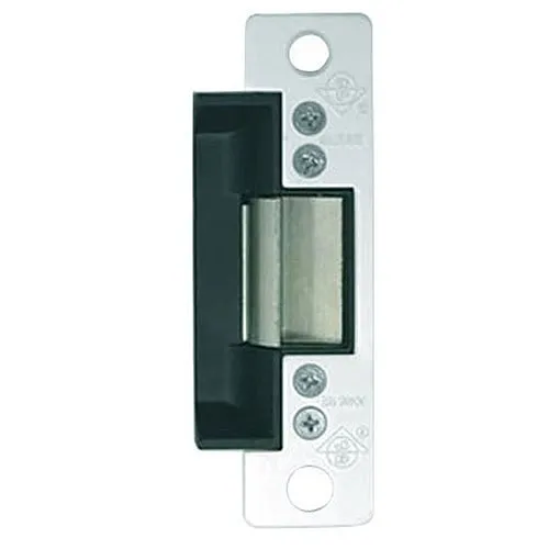 Adams Rite 7100-510-626-00 7100 Electric Strike, Flat Faceplate, 24VDC, Monitored, Standard, Fail Secure with 1-1/16" Lip Satin Chrome