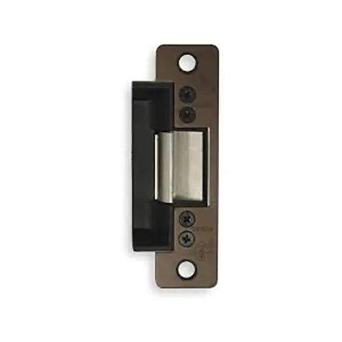 Adams Rite 7100-540-313-00 7100 Electric Strike, Flat Faceplate, 24VAC, Standard, Fail Secure with 1-1/16" Lip Dark Bronze Anodized