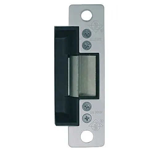 Adams Rite 7100-540-628-00 7100 Electric Strike, Flat Faceplate, 24VAC, Standard, Fail Secure with 1-1/16" Lip Clear Anodized