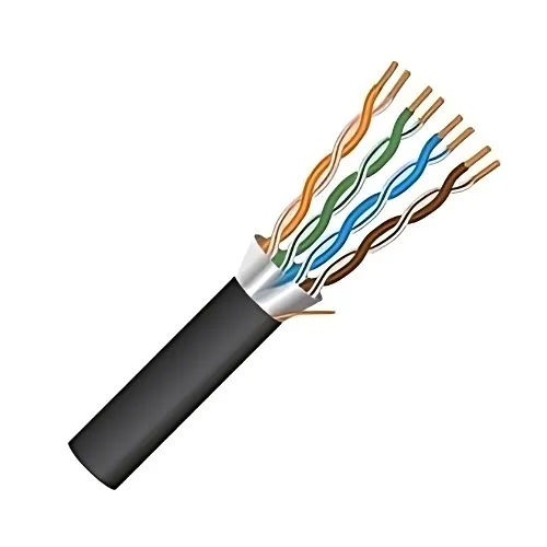 Paige 710636ASDB CAT6a 23AWG 4-Pair Shielded Cable, Gel-Filled, Direct Burial, 1000' Reel, Black