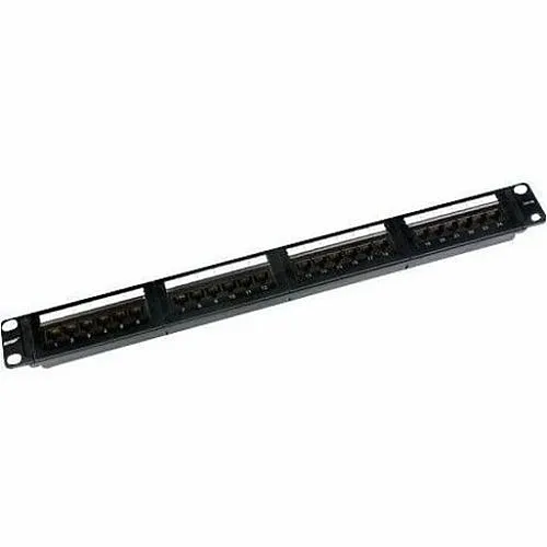 Paige 71093148M 48Port, CAT6 Patch Panel, Black Face with Jacks, Metal, 3PP/6-48C