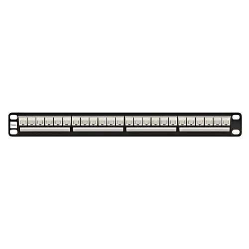 Paige 710931M CAT6 24-Port Patch Panel, Metal, Black