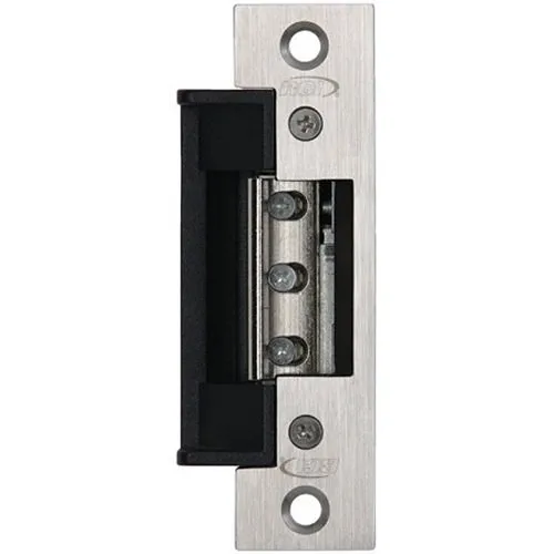 RCI 7114 7 Series Centerline Electric Strike, Fail Secure, 12VDC, 1-1/4"W x 4-7/8"H, Brushed Stainless Steel