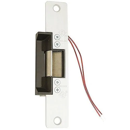Adams Rite 713031062800 7130 Electric Strike, Flat Faceplate 12VDC, Standard, Fail Secure with 1-1/16" Lip, Clear Anodized