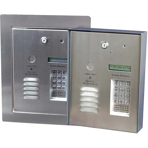 Pach & Co 7150FFP AeGIS 150-Tenant Analog Telephone Entry System, 12VAC/12VDC, Flush Mount