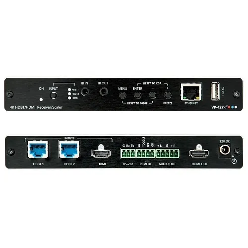 Kramer VP-427X2 4K HDR HDBT Receiver / Scaler Tool with HDBaseT and HDMI Inputs