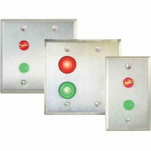 Dortronics 7202XL2-HXCS 7201 Series Hi-Intensity LED Indicator, Piezo Continuous Sounder, Stainless-Steel Double Gang Mount