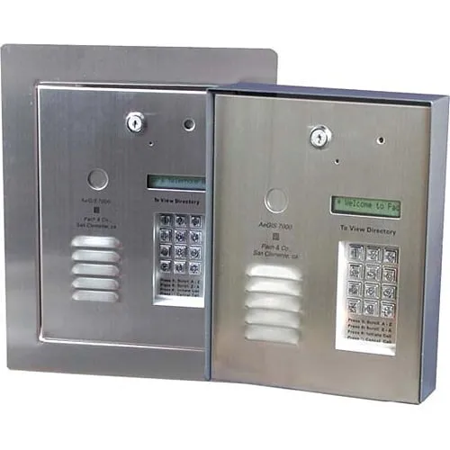 Pach & Co 7250P AeGIS 250-Tenant Telephone Entry System, 12VAC/12VDC, Flush Mount