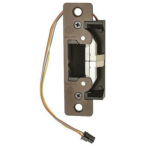 Adams Rite 7400-313 7400 UltraLine Electric Strike Flat Faceplate, Dark Bronze Anodized