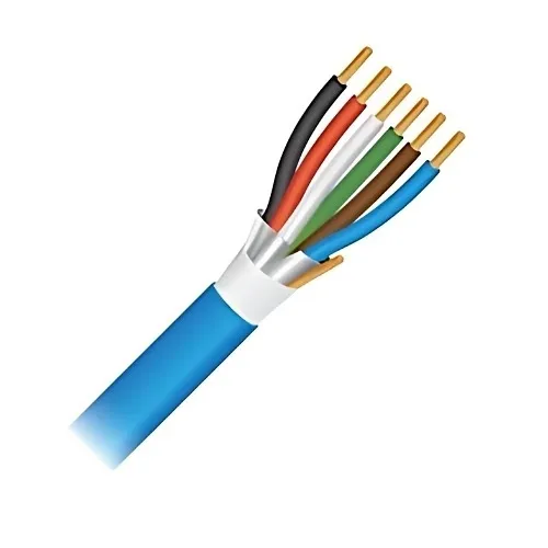 Paige 740051 18AWG 6-Conductor Stranded Shielded Cable, Plenum Rated, 500' Reel, Blue