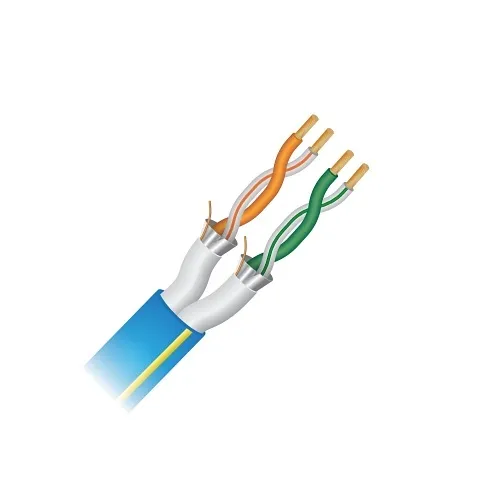 Paige 743107BLYL 22/2Pair Stranded, Individually Shielded, Plenum, Blue with Yellow Stripe Jacket, 500' Box