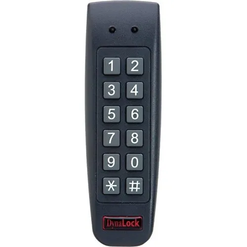 DynaLock 7450 7400 Series Stand Along Digital Keypad, Mullion, 2x6 Matrix Keypad, Black
