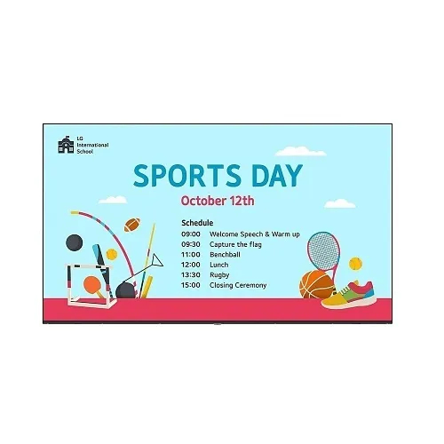 LG Pro 75UM340E0UZ 75" UM340E Series UHD Signage Connected Commercial TV for Education