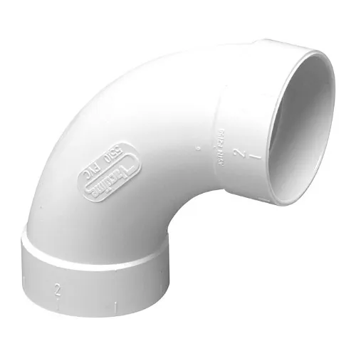 Trovac 765710WVR 90° Sweep Elbow, White