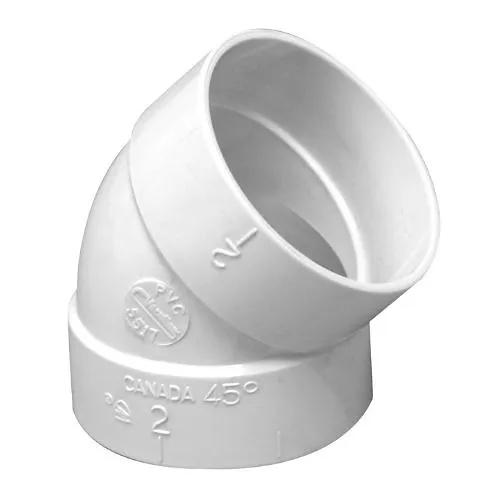 Trovac 765717WVR 45° Elbow, White