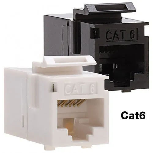 Platinum Tools 768BK1 CAT6 Keystone Coupler, to F, Black UTP, 1-Pack
