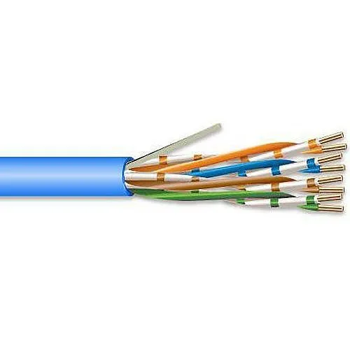 Superior Essex 77-240-2B CAT6 Plenum Cable, 23/4 Solid AC, CMP, FEP, 1000' (304.8m) POP Box, Blue