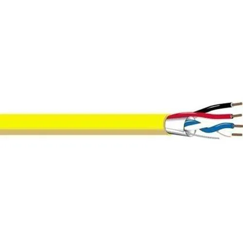 West Penn 77350YE0500 22AWG Media Control Cable, CMR, 500', Yellow