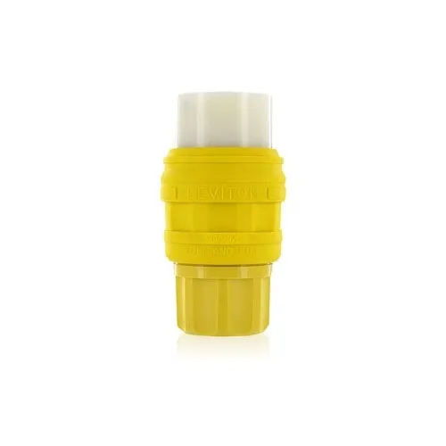Leviton 78W48-C Weatherproof Locking Connector L6-30, 30A, 250V, Yellow