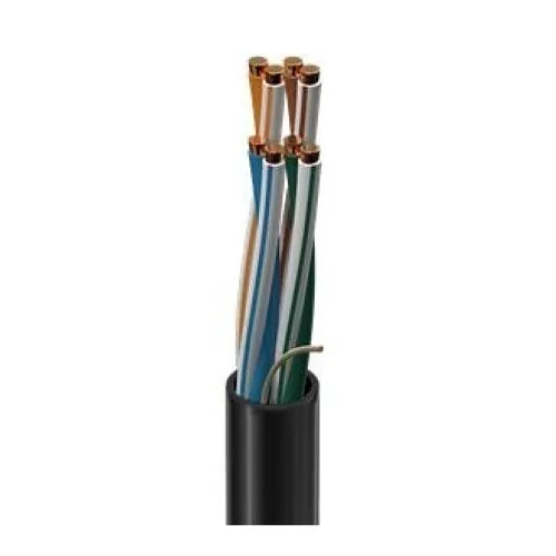 Dotworkz 7922A 0101000 4-Pair 22 Polypropylene Polyvinyl Chloride Cable,  Black