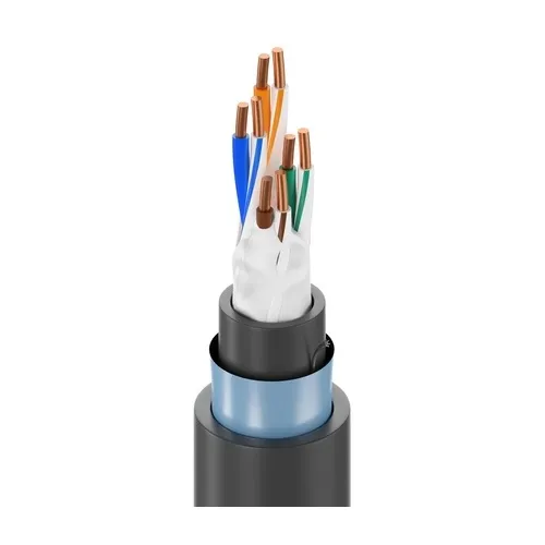 Belden 7937A 0101000 DataTuff CAT5e Industrial Ethernet Cable, 24/4 Bonded Solid BC, PO Ins, OS, PO Jkt, PO Jkt, OSP BURIAL, 1000' (304.8m) Reel, Black