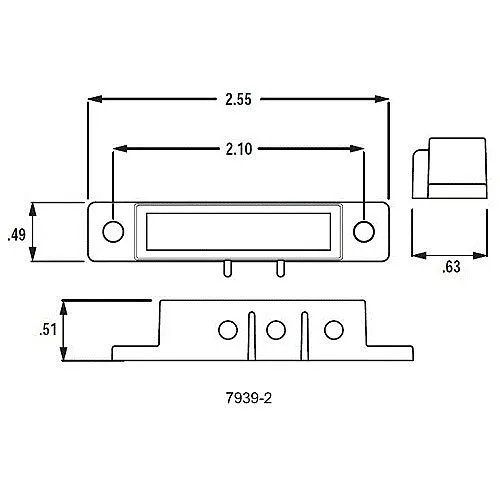Honeywell Home 7939-2WH Surface Mount Contact, 1" Gap, SPDT, White