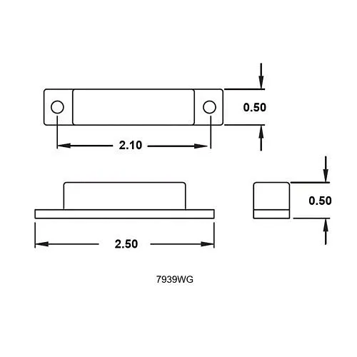 Resideo 7939WG-GY MPS20 Surface Mount Magnetic Contact with Terminals, 1-1/4" Gap, SPST, Gray