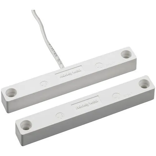 Honeywell Home 7945WH XTP Surface Mount Magnetic Contact with 6' Leads and Surge Protection, 2-1/2" Wide Gap, White