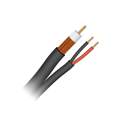 Paige 7D5918B4R1 RG59U 20AWG + 18/2c Stranded, Direct Burial, Black Jacket, 1000' Reel