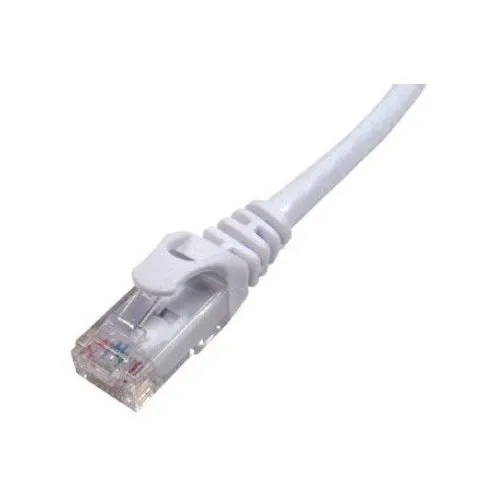 B.S. Cable 8-4545ST6WH CAT6 Booted Patch Cord, 550Mhz, 25' (7.62m), White