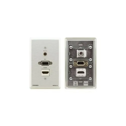 Kramer 80-000225 Passive Wallplate 15-Pin HD, 3.5mm, Black