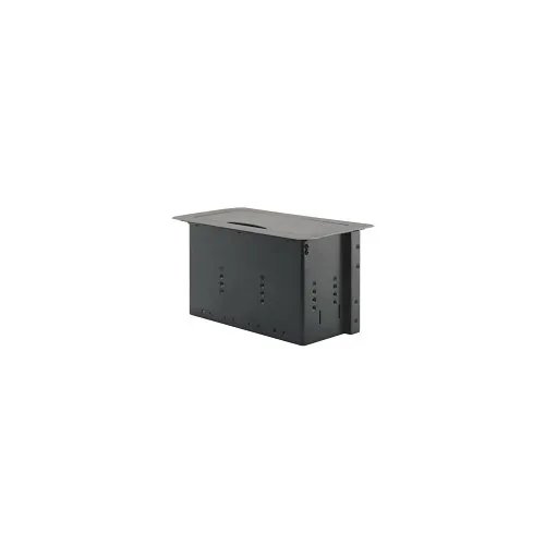 Kramer 80-004199 TBUS-6XL(B) Table Mount Modular Enclosure, Multi-Connection Solution with Manually Retracting Lid, Black Sand Blasted Anodized Aluminum Top