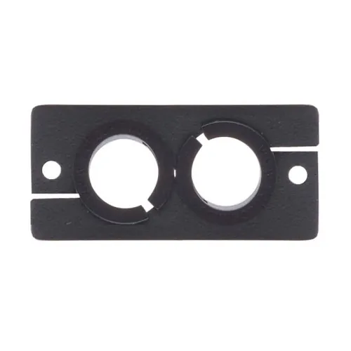 Kramer WCP-2 Wall Plate Insert, Dual Cable Pass-Through, Gray