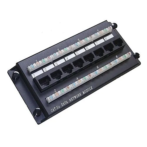 Dynacom 800-F305E-8 Surface Mounting Box, Data Module CAT5e, 8-Port