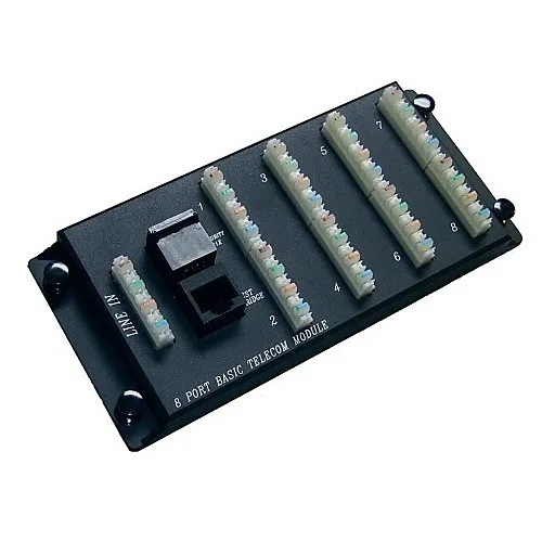 Dynacom 800-F401-8 Network Patch Panel, Voice Hub Master Distributor 8-Port