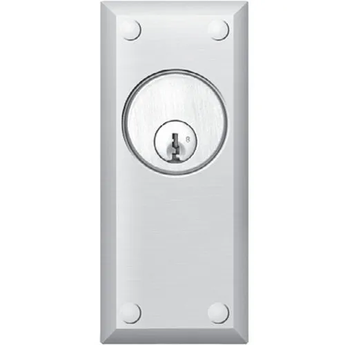 SDC 801ALN 800AL Series Vandal Resistant Narrow Key Switch, 1-3/4 1/4" Aluminum Plate, AA (on-off) SPDT, Amp.