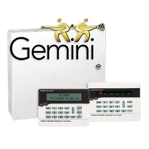 Napco 801SUPERSVRPK-3 Intrusion System Kit with (1) GEM-P801 Control Panel, (1) GEM-RP8 Keypad, Transformer, Wall Mount Siren and 12V 4AH Battery