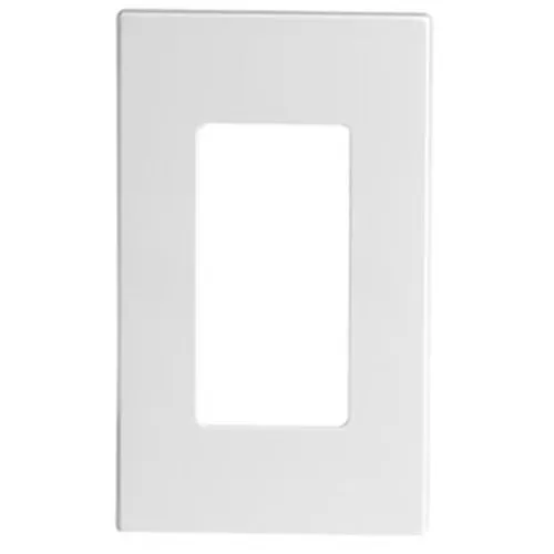 Leviton 80301-SW 1-Gang Decora Plus Screwless Wall Plate, White