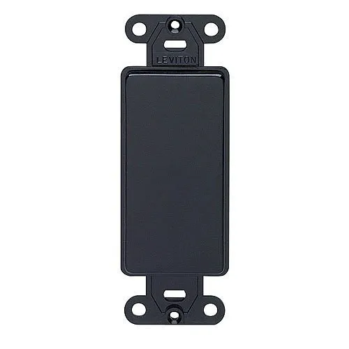 Leviton 80414-00E Decora Blank Insert, Black