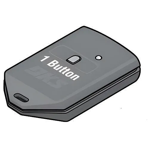 DoorKing 8066-080 Microclick Transmitter, 1-Button, Gray