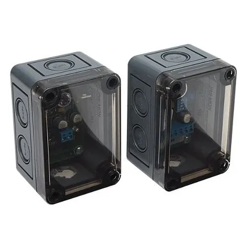 Doorking 8080-052 Thru-Beam Photo Eye with Hood, 115' Range