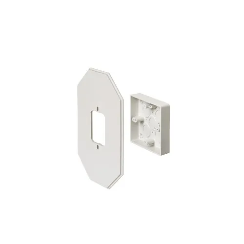 Arlington 8081DBL Siding Box Kit for Large Fixtures, 6-1/2" x 10-1/2", Non-Flanged, White