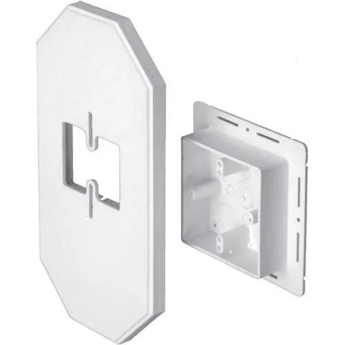 Arlington 8091FDBL Siding Box Kit with MEGA Mounting Plate, White