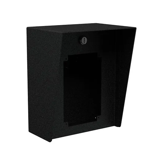Pedestal Pro 810HOU-ZENI-01-CRS 8x10 Steel Housing for Zenitel TCI Series Intercoms, Black