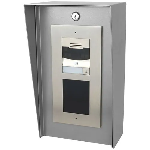 Pedestal Pro 814HOU-PRO-001-304 8" 14" Portrait Stainless Housing, brushed #4 finish, 14 gauge #304 stainless steel, 3" deep back box, 3.5" overhang