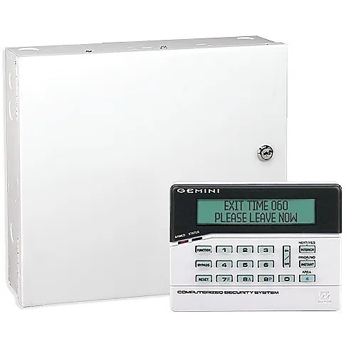 Napco 816PREMPAK Gemini Series 8-Zone Hardwire/Wireless Control Panel Kit with Partitioning+GEM-RP1CAe2, 2-Line LCD Alpha Keypad and 40V Transformer