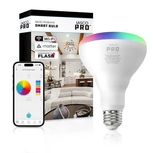 Jasco 81889 Pro Smart Bulb, WiFi, RGBWW