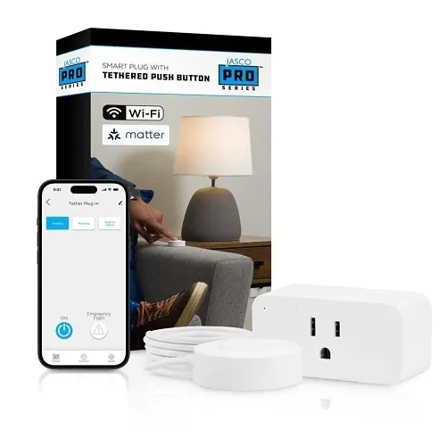 Jasco 81910 Series Smart Plug with Tether