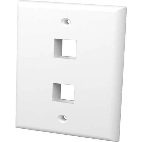 Vanco 820102 Socket Keystone Faceplate, White