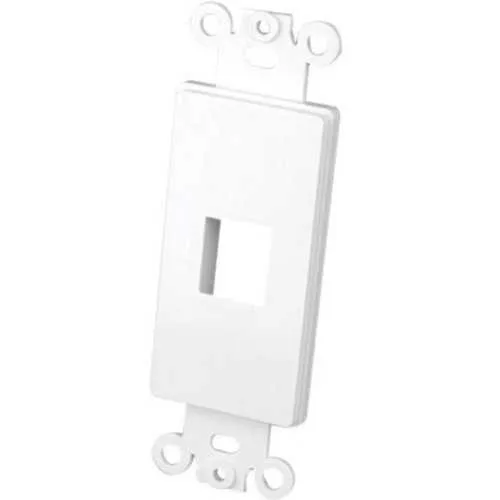 Vanco 820321 1-Port Decor Style Multi-Media Wall Plate Insert, White